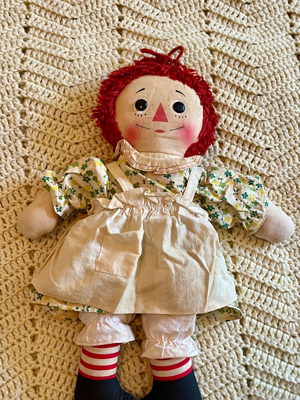 1966 Knickerbocker 16” Vintahe Raggedy Ann Doll  - Classic Children's Doll